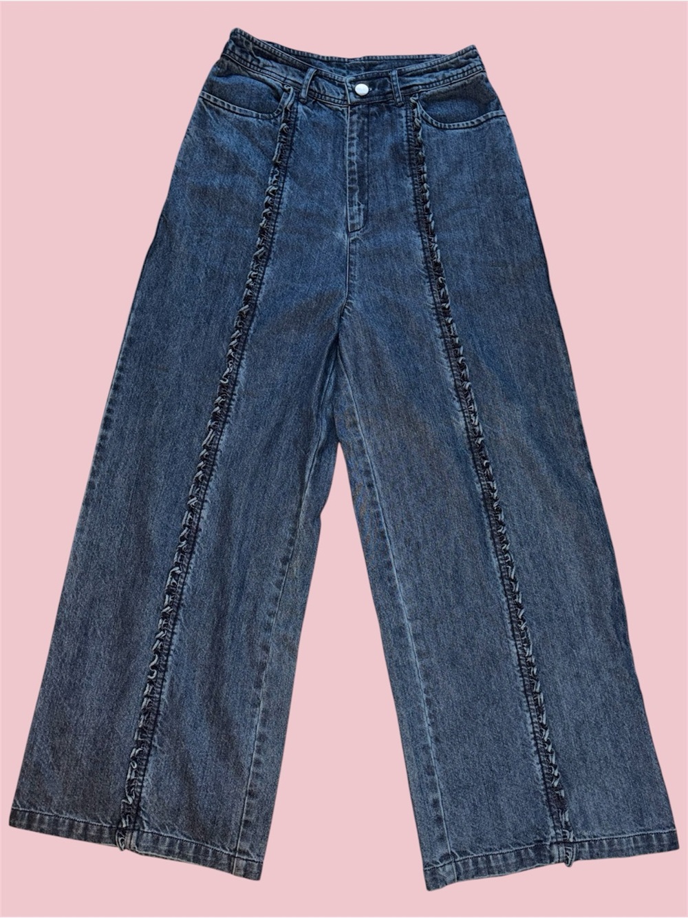 Cleobella Nigel Crop Wide Leg Jeans In Medium Denim
